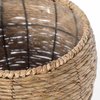 Vintiquewise Woven Round Flower Pot Planter Basket with Leak-Proof Plastic Lining - Medium QI003832.M